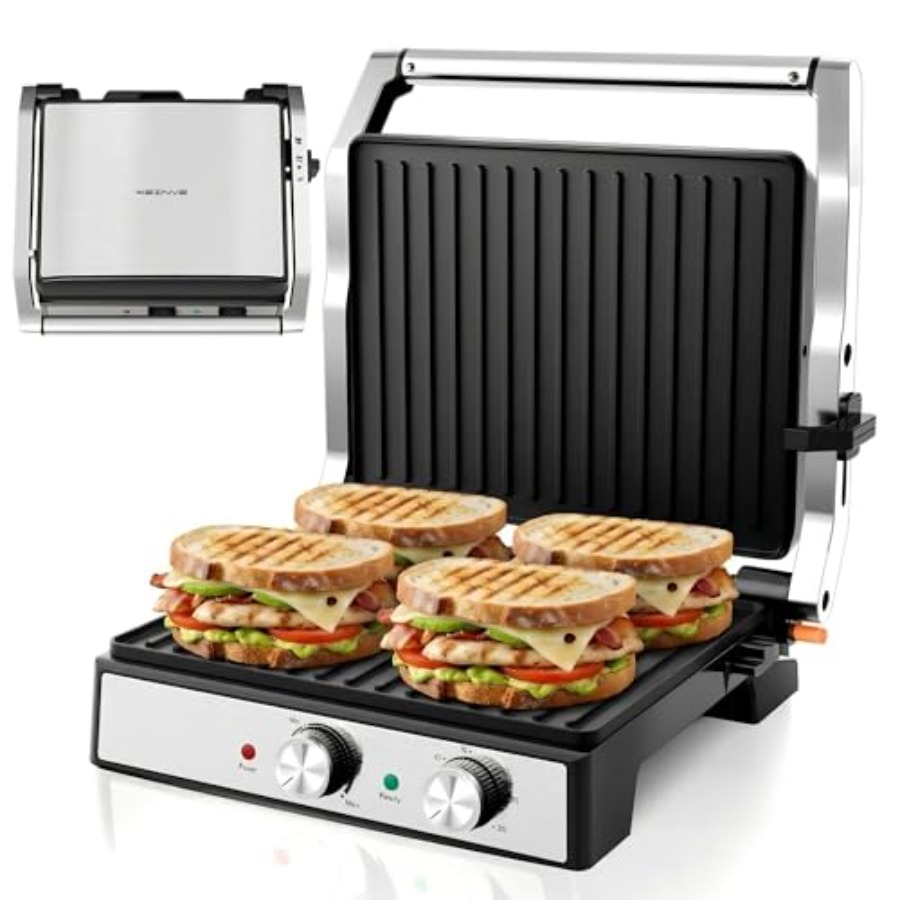 Sandwich Press Panini - 파니니 프레스 샌드위치 메이커, 온도 및