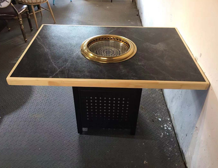 Teppanyaki Grill Table - 상업용 일본식 야키니쿠 무연 전기 바베큐