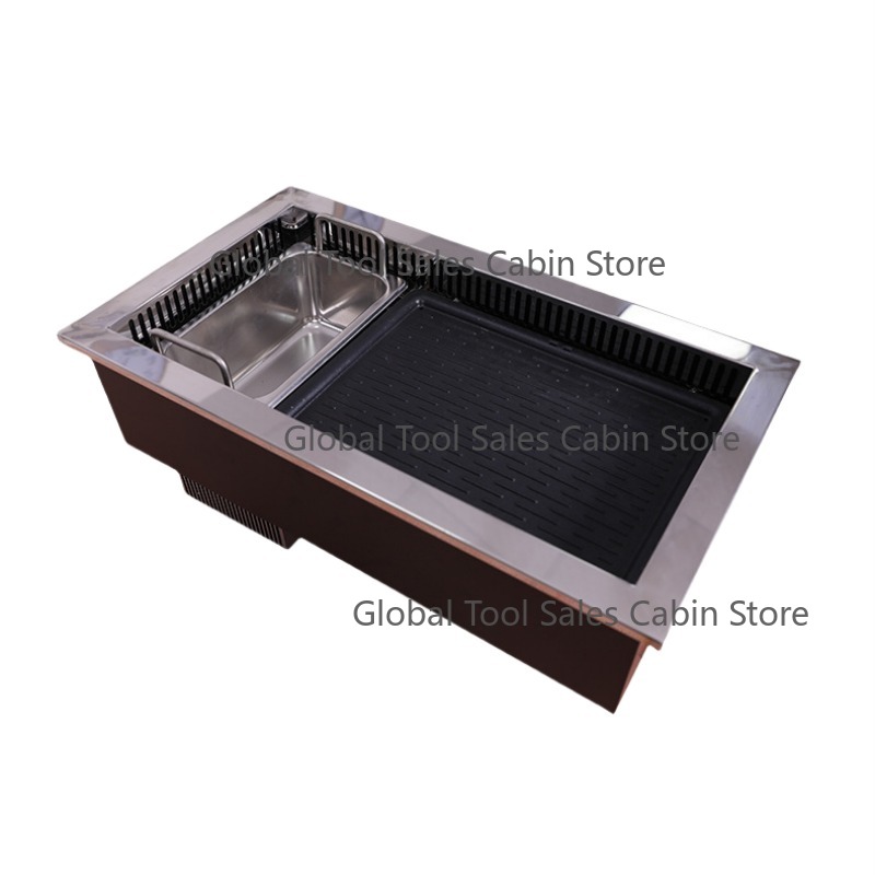 Teppanyaki Grill Table - 상업용 전기 BBQ 그릴 테이블 핫팟