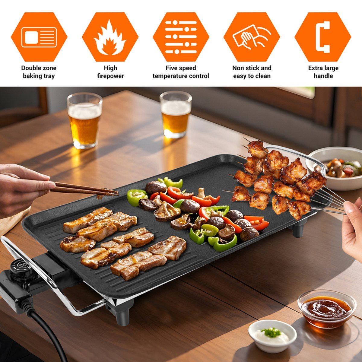(ABHW) 테이블탑 전기 테판야끼 그릴, 무연, 논스 - Teppanyaki Grill Table 리뷰 및 가격