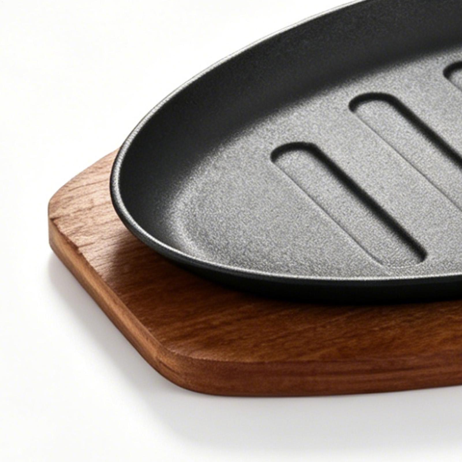 주철 타원형 레스토랑 바베큐 플레이트 스테이크 뜨거운  - Teppanyaki Grill Table 리뷰 및 가격