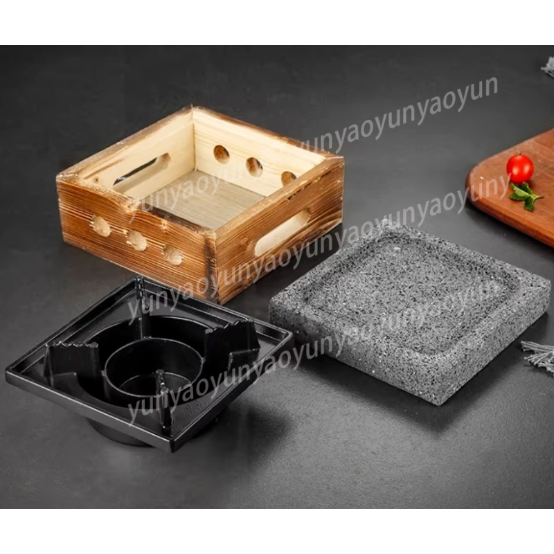 홈이 파인 고밀도 화산암 바베큐 팬 일본식 바베큐 그릴 - Teppanyaki Grill Table 리뷰 및 가격
