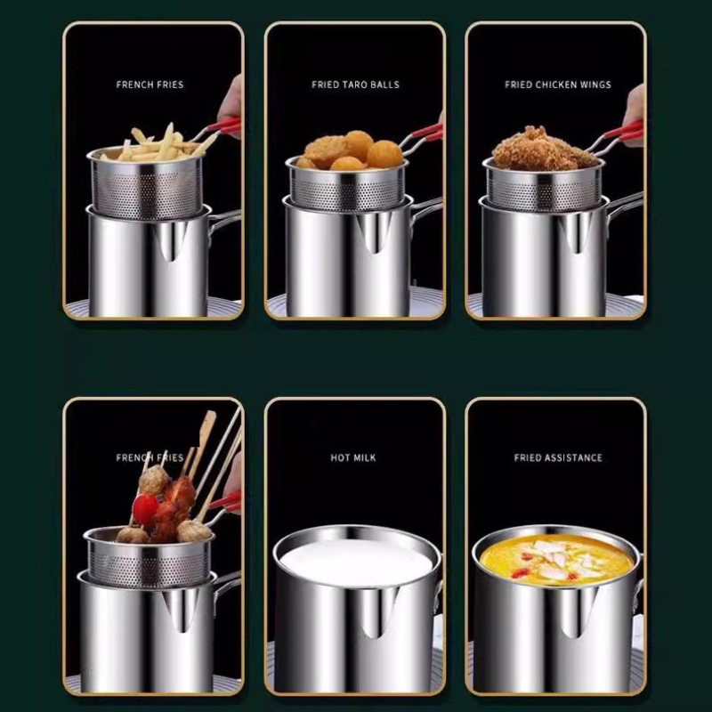 304 스테인리스 스틸 딥 프라이어 튀김 바구니 포함  - Commercial Kitchen Cooking 리뷰 및 가격