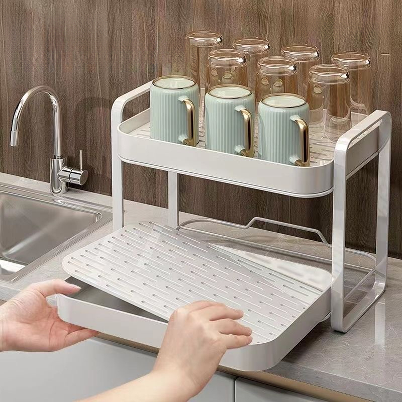 2단 컵 정리대 머그컵 홀더 유리컵 보관 선반 물받이  - Commercial Kitchen Shelving 리뷰 및 가격