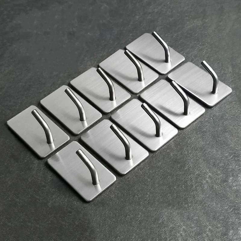 1-10Pcs 자기 접착 후크 스테인레스 스틸 무거운  - Commercial Kitchen Shelving 리뷰 및 가격