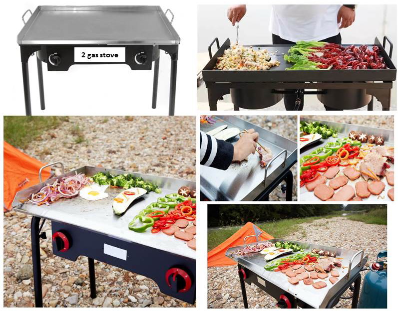유니버설 직사각형 가스 그릴 SS201 플레이트 휴대용 - Teppanyaki Grill Table 리뷰 및 가격