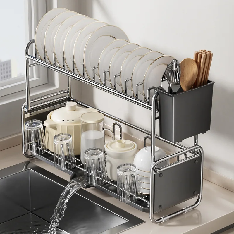 주방 싱크대 좁은 공간용 식기 건조대, 물받이가 있는  - Commercial Kitchen Shelving 리뷰 및 가격