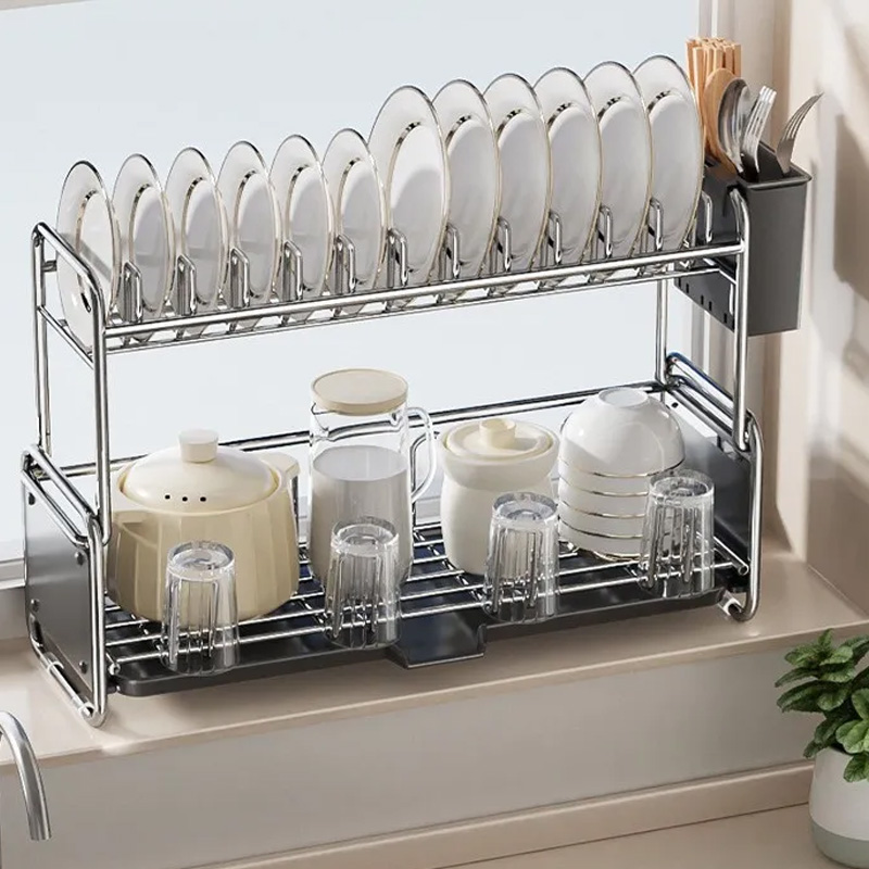 주방 싱크대 좁은 공간용 식기 건조대, 물받이가 있는  - Commercial Kitchen Shelving 리뷰 및 가격