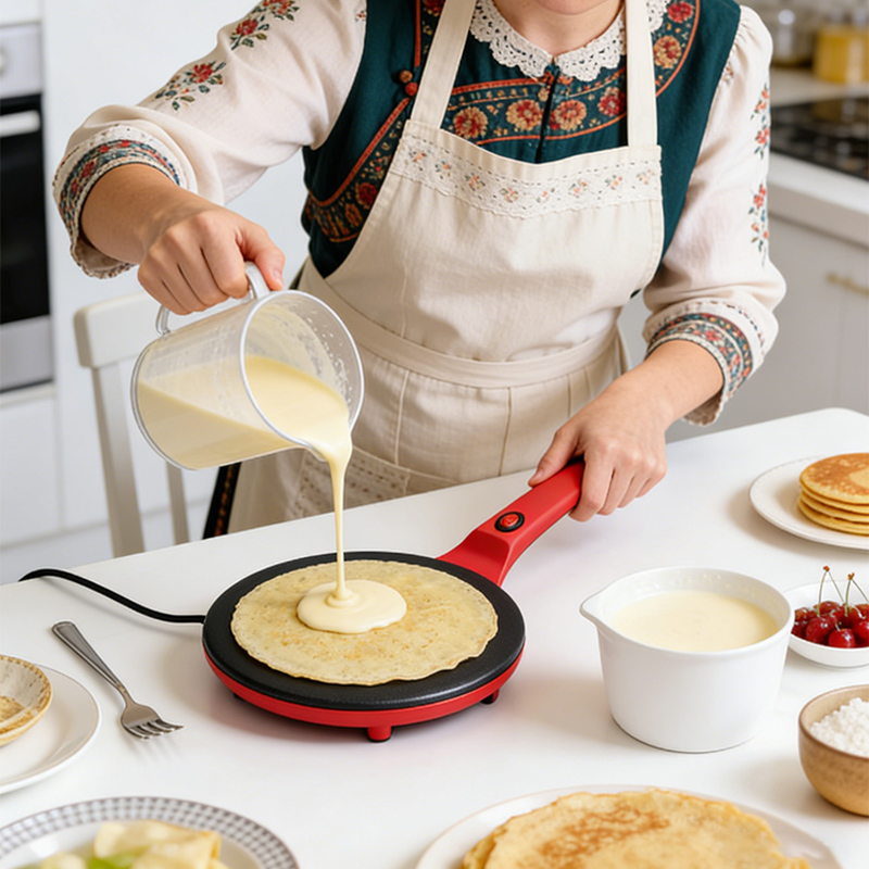 단면 가열 전기 크레페 메이커 가정용 화상 방지 손잡이 - Crepe Maker Griddle 리뷰 및 가격