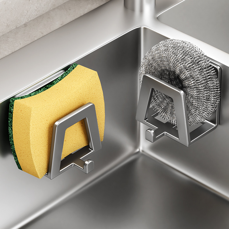 1/2/4개 스테인리스 스틸 스펀지 홀더 자가 접착 싱 - Commercial Kitchen Shelving 리뷰 및 가격