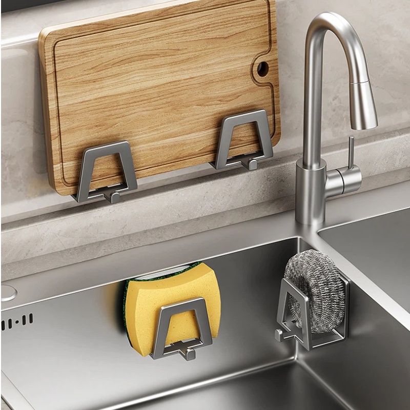 1/2/4개 스테인리스 스틸 스펀지 홀더 자가 접착 싱 - Commercial Kitchen Shelving 리뷰 및 가격