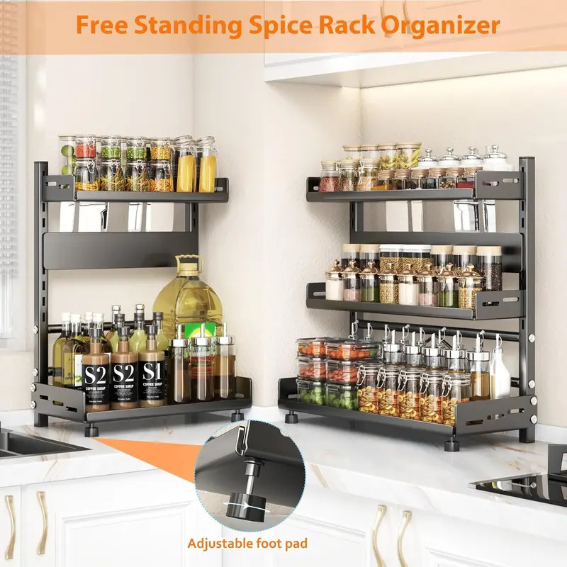 3단 조절 가능 향신료 보관 랙, 조리대용 향신료 정리 - Commercial Kitchen Shelving 리뷰 및 가격
