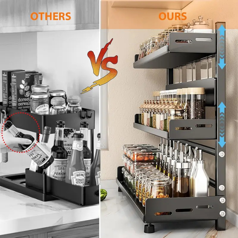 3단 조절 가능 향신료 보관 랙, 조리대용 향신료 정리 - Commercial Kitchen Shelving 리뷰 및 가격