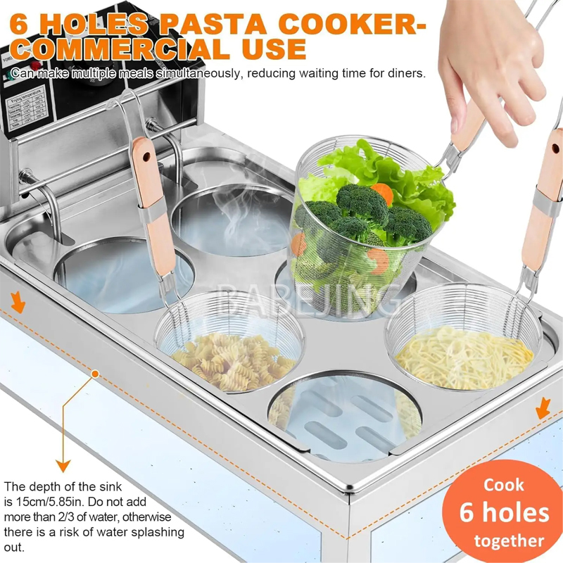 상업용 6구 데스크탑 국수 제조기 다기능 12L 전기  - Commercial Kitchen Cooking 리뷰 및 가격